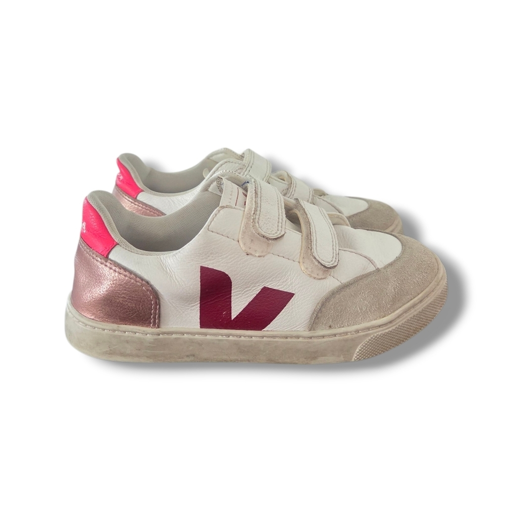 VEJA V-12 Leather White Kids Sneakers Size 3